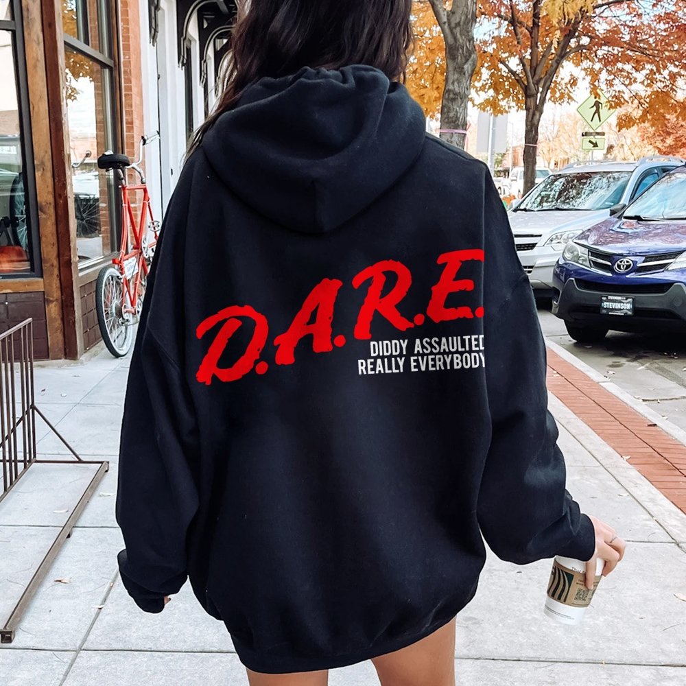 NO DIDDY Printed Back Unisex Cotton Hoodie