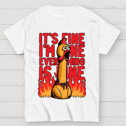 Chicken Fine Burn Geek T-Shirt