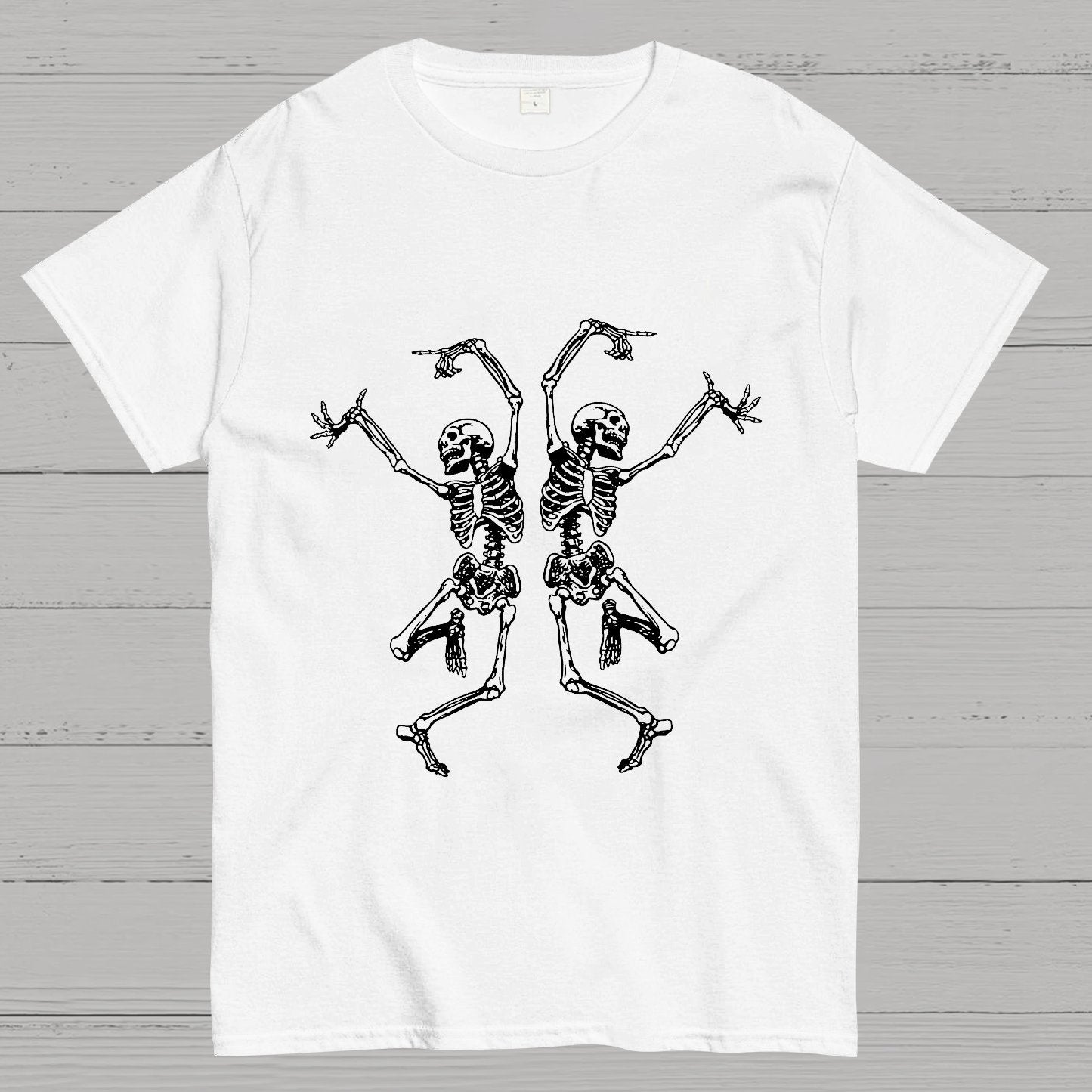 Fall Dancing Skeleton Halloween Geeky T-Shirt