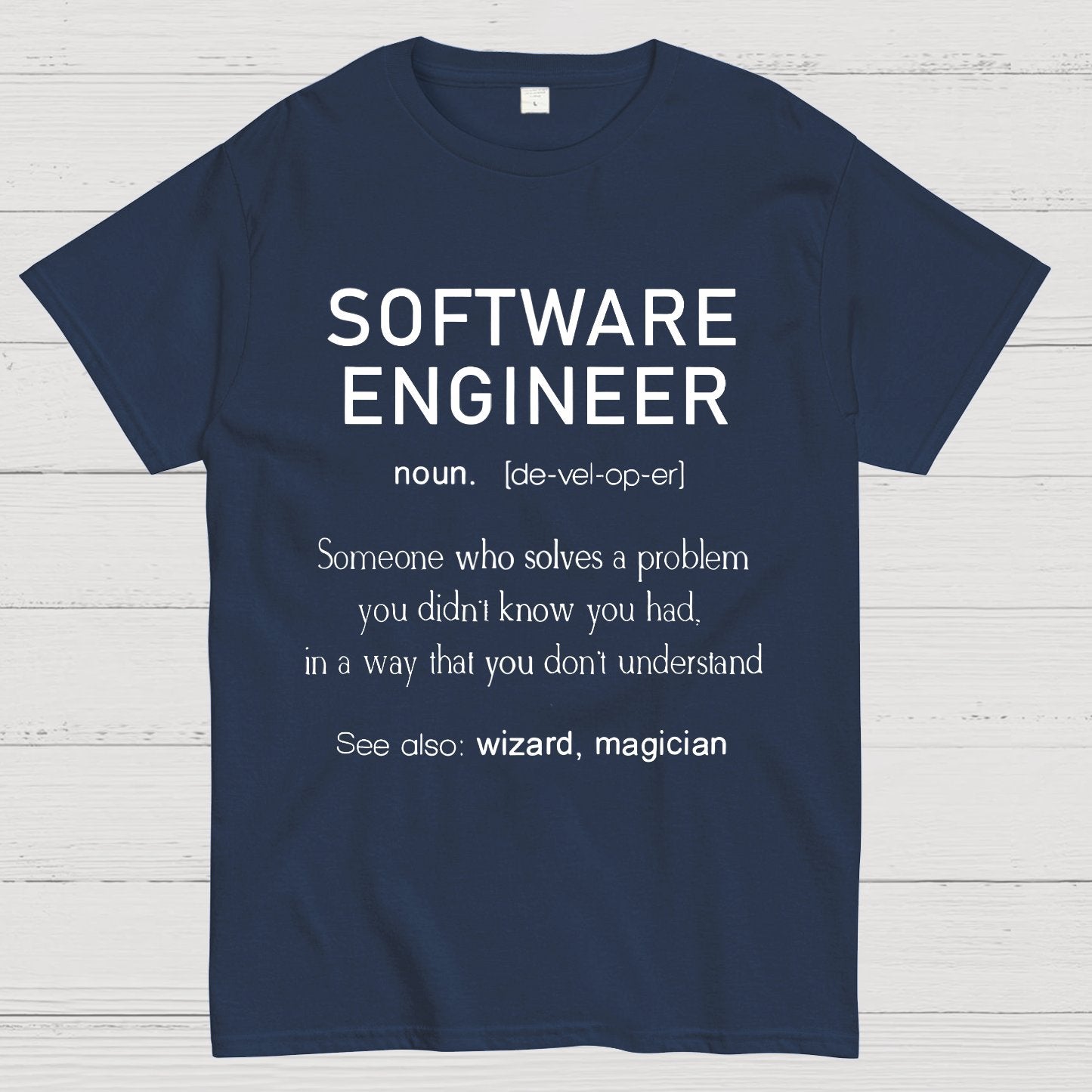 Software Engineer Definition Shirt Coder Definition Geek T-Shirt
