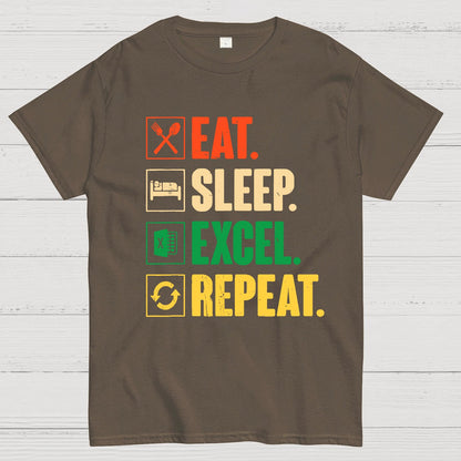 Eat Sleep Excel Repeat Funny Excel Geek T-Shirt