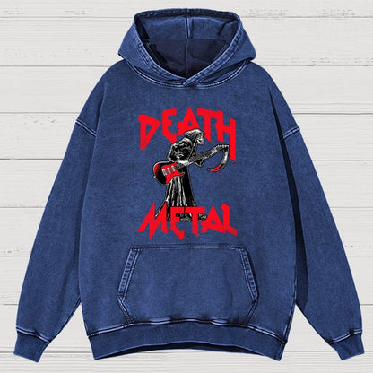 Death Metal Vintage Distressed Hoodie