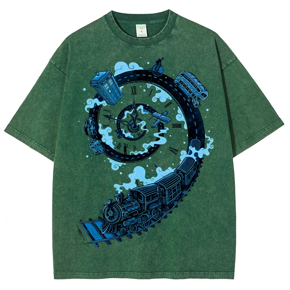 Time Machine Vintage Distressed T-shirt