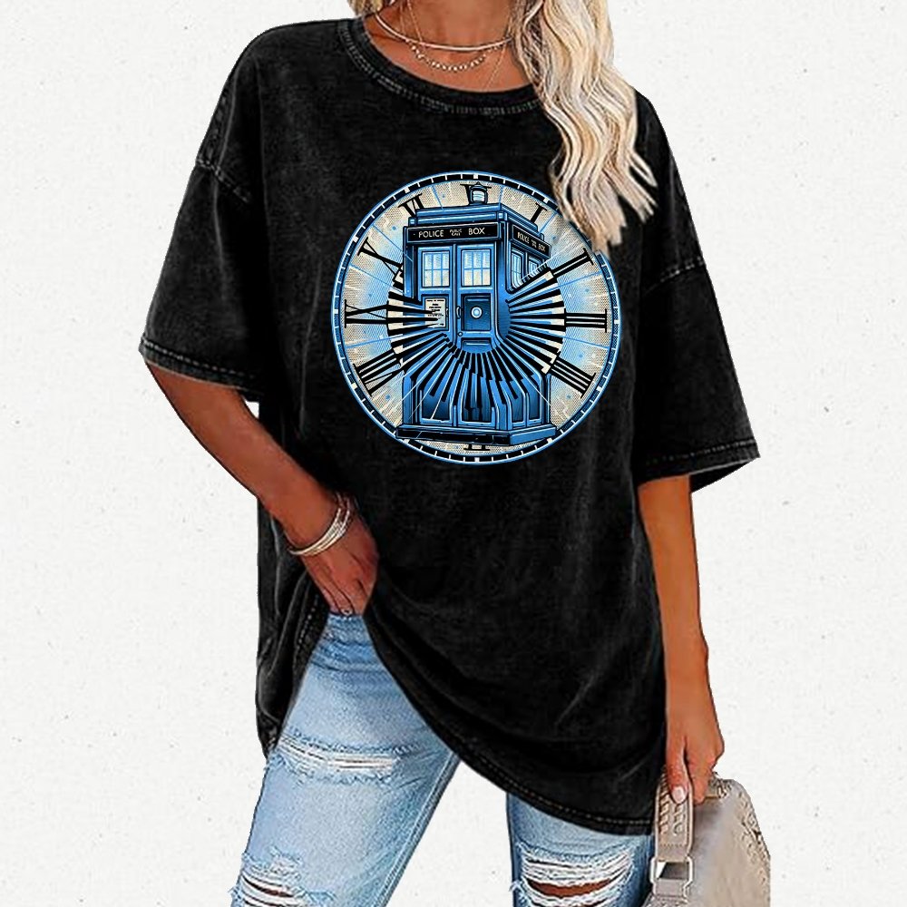 Time Travel in a box Vintage Distressed T-shirt