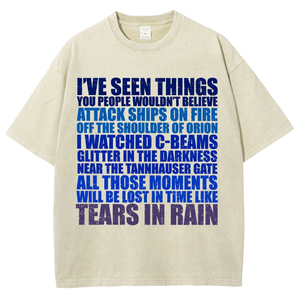Tears In Rain Vintage Distressed T-shirt