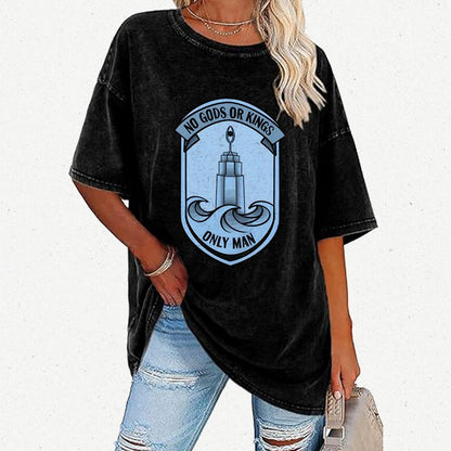 No Gods Or Kings Only Man Vintage Distressed T-shirt