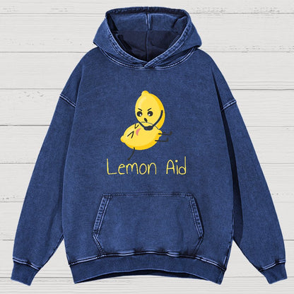Funny LemonAid - Lemon First Aid Pun Joke Essential Vintage Distressed Hoodie