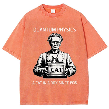 Schrödinger's Cat Quantum Vintage Distressed T-shirt