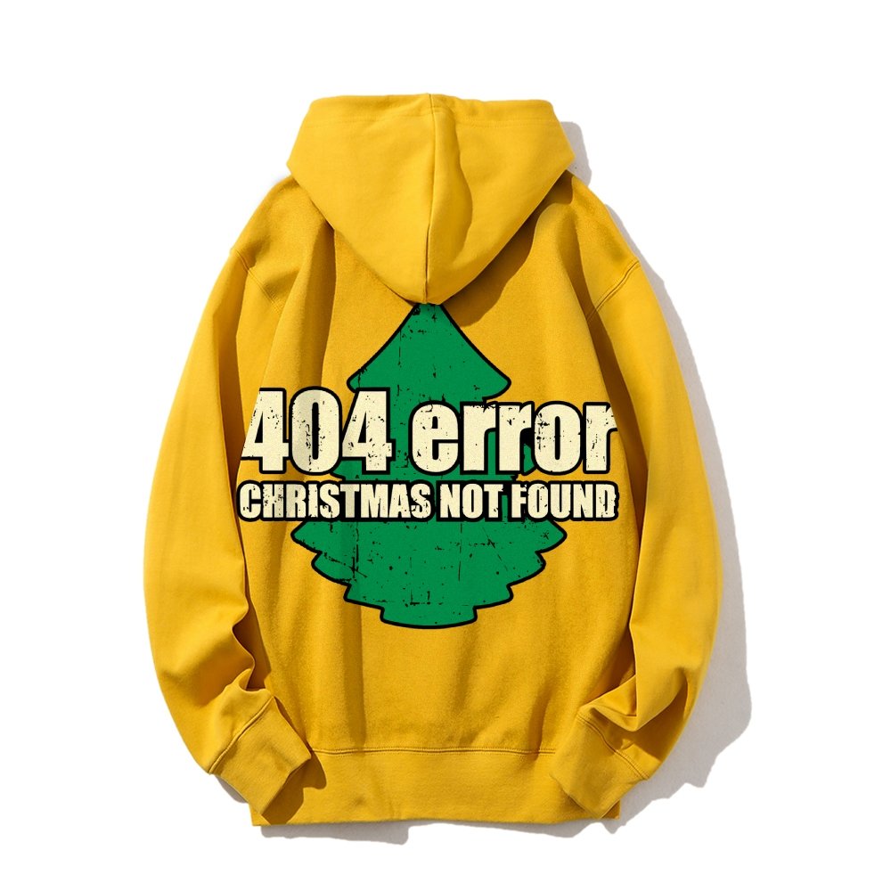 Error 404 Printed Back Cotton Hoodie