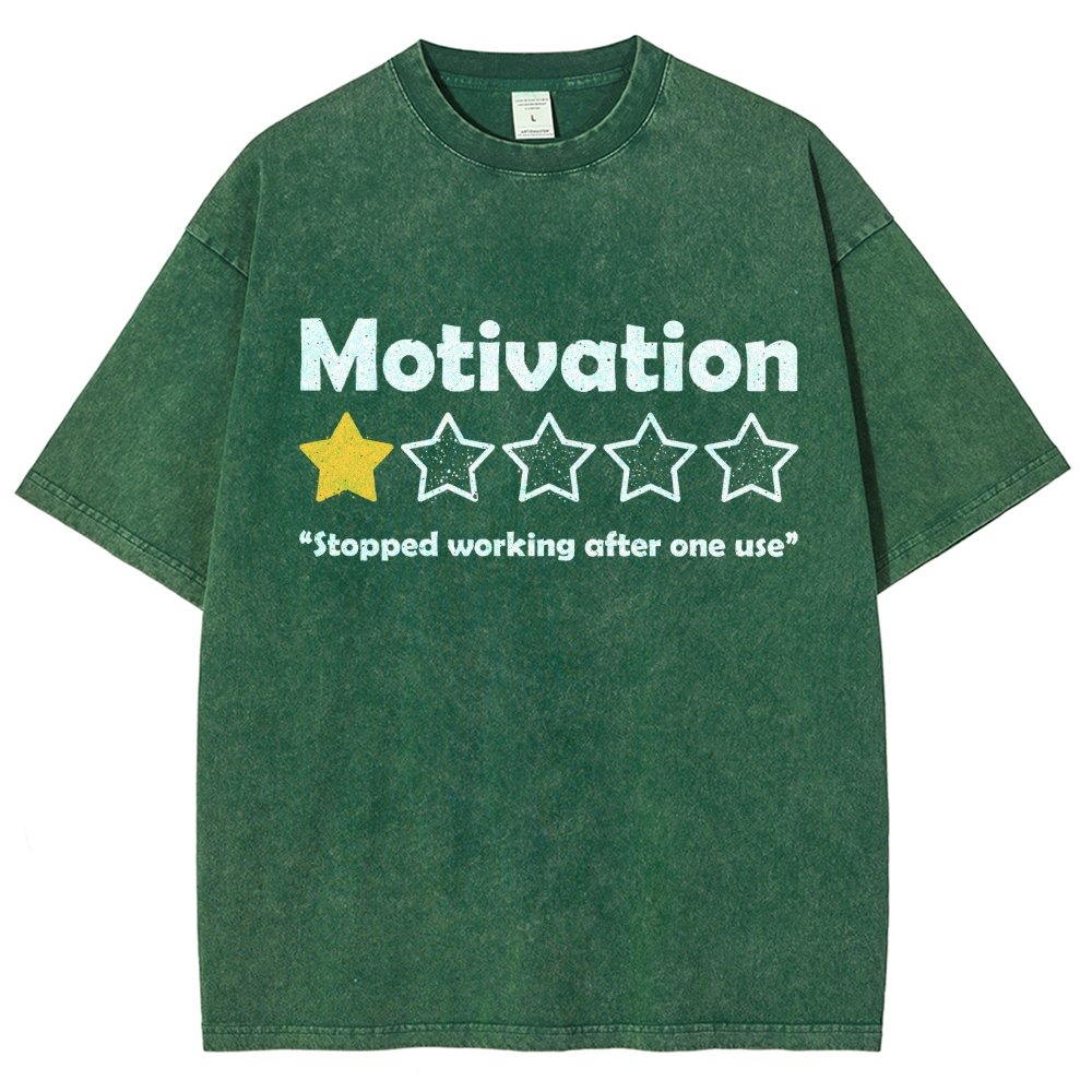 Motivation Review Vintage Distressed T-shirt