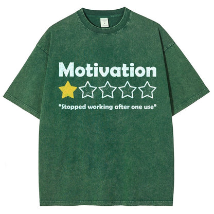 Motivation Review Vintage Distressed T-shirt
