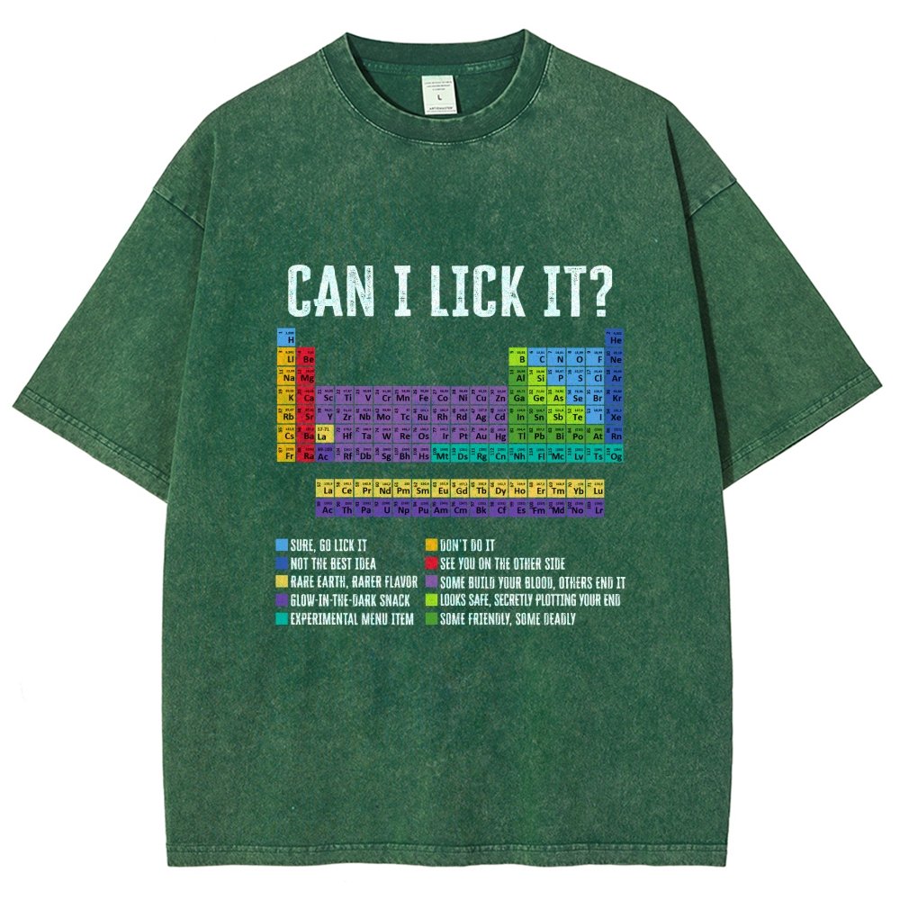 Can I Lick It Chemistry Teacher Science Day Vintage Distressed T-shirt