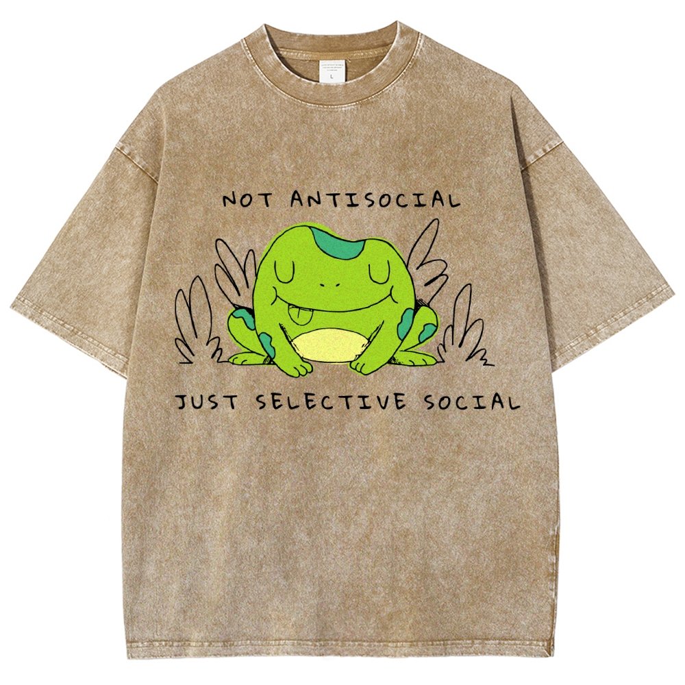 Not Antisocial... Just Selective Social Vintage Distressed T-shirt