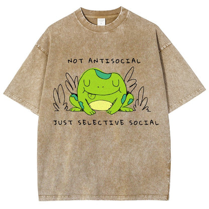 Not Antisocial... Just Selective Social Vintage Distressed T-shirt