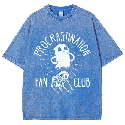 Procrastination Fan Club Vintage Distressed T-shirt