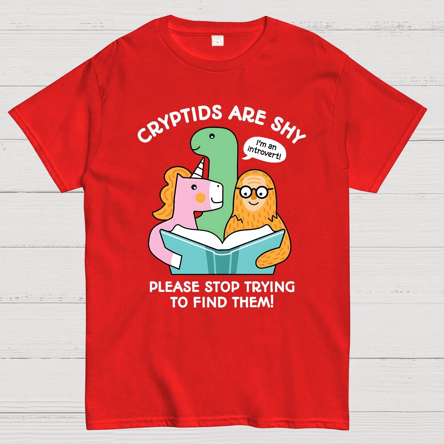 Cryptids are Shy Geek T-Shirt