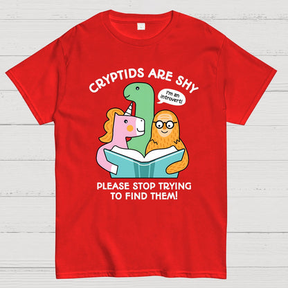Cryptids are Shy Geek T-Shirt