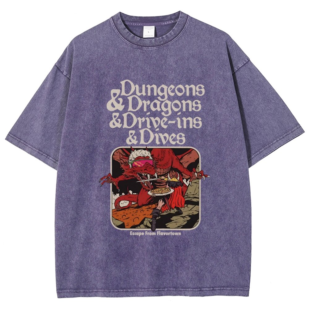 Mystic Realm Dive Ins And Dives Vintage Distressed T-shirt