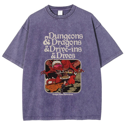 Mystic Realm Dive Ins And Dives Vintage Distressed T-shirt