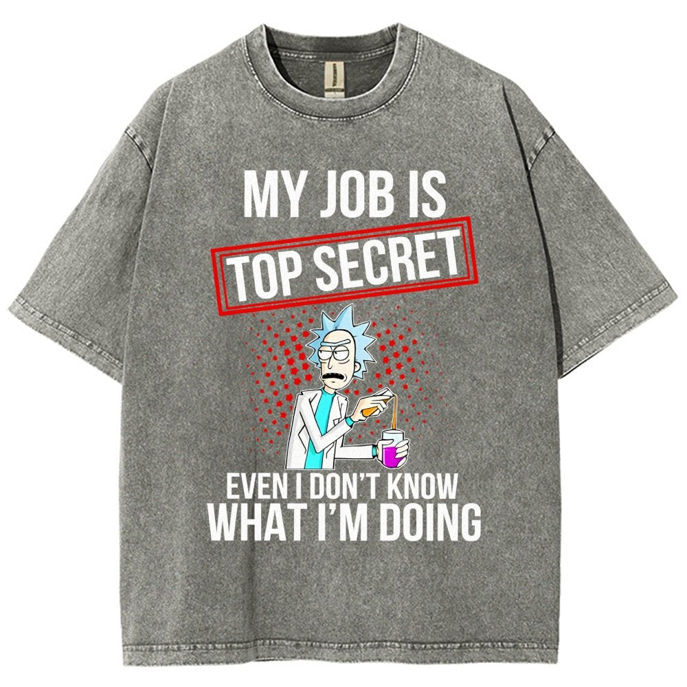 My Job Istop Secret Vintage Distressed T-shirt