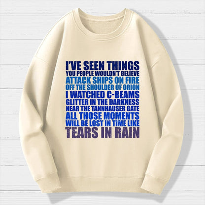 Tears In Rain Geek Cotton Sweatshirt