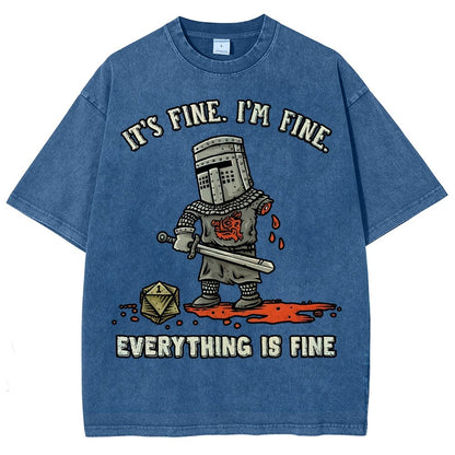 Its Fine Im Fine Everything Is Fine  Vintage Distressed T-shirt