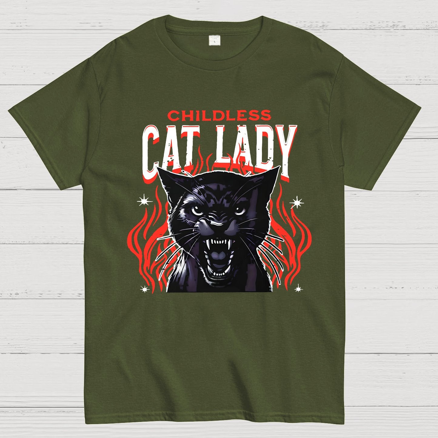 Childless Cat Lady Cat Ladies Nerd T-Shirt