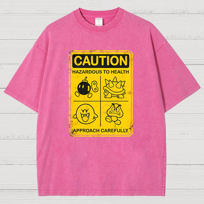 Caution Hazardous To Health Vintage Distressed T-shirt