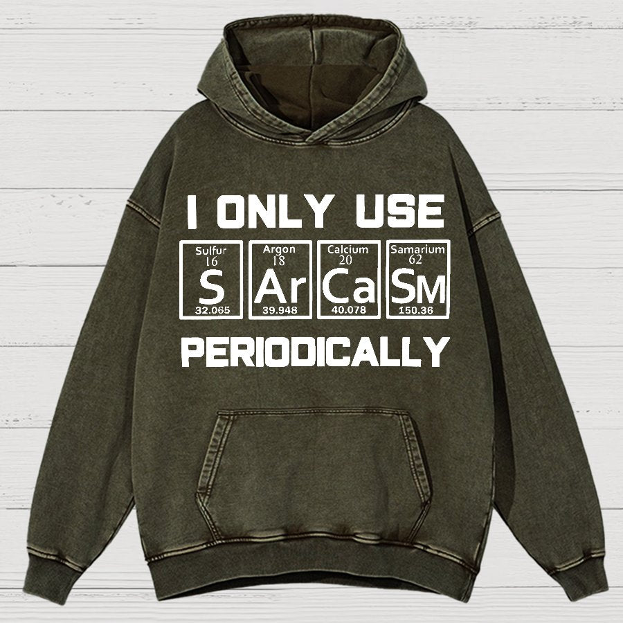 Sarcasm Periodic Table Element Shirt Weird Science Joke Vintage Distressed Hoodie