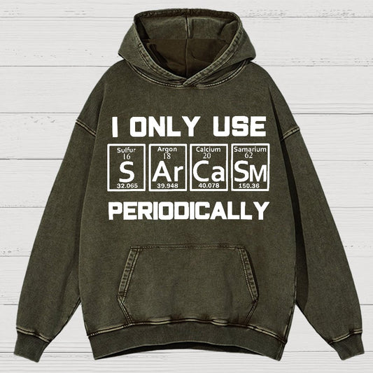 Sarcasm Periodic Table Element Shirt Weird Science Joke Vintage Distressed Hoodie