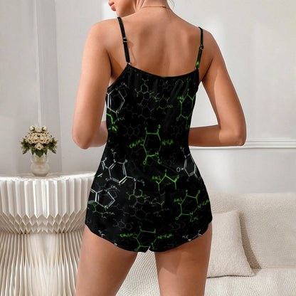 Chemical Chain Women's Geek Suspender Cami Set