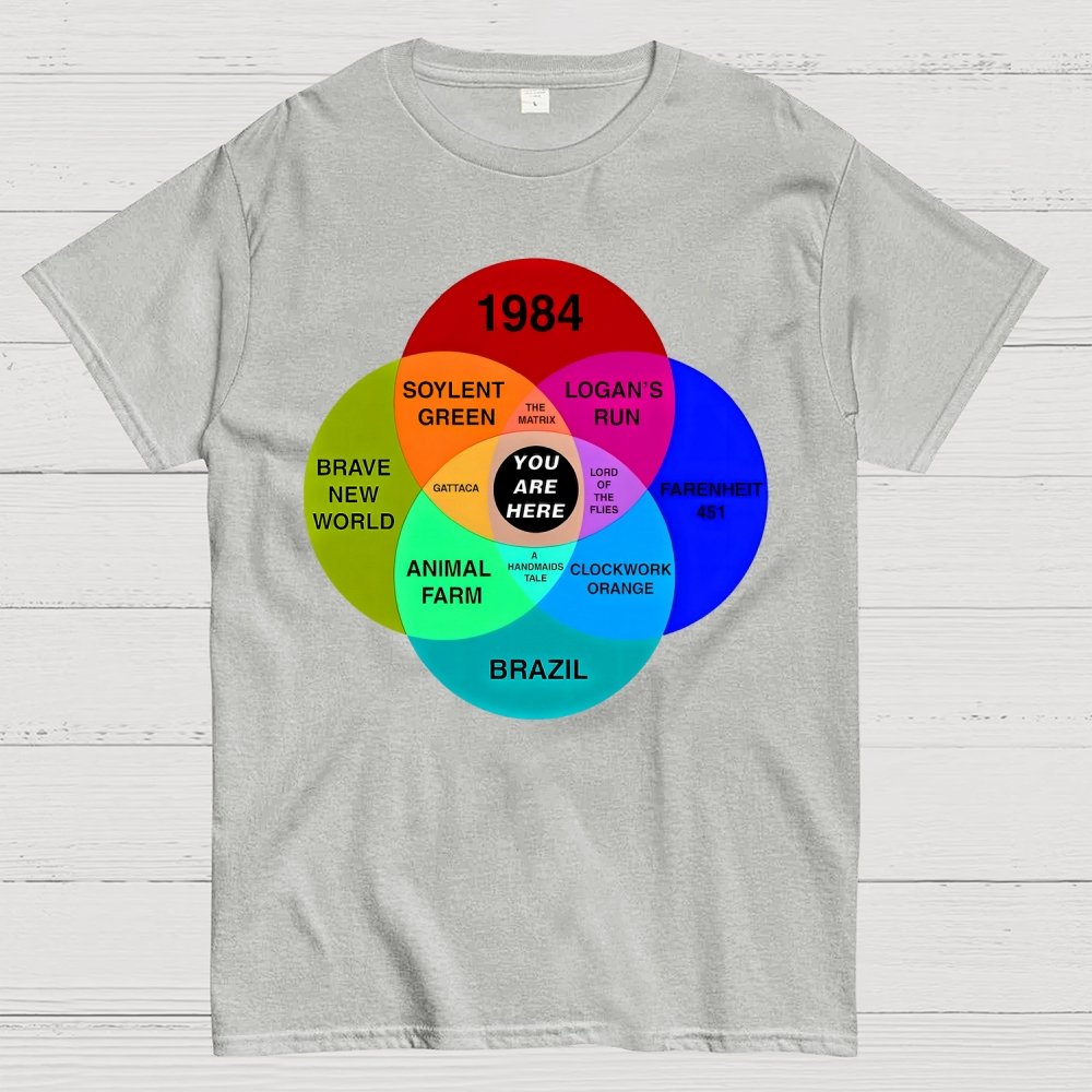 Dystopian Venn Diagram You Are Here Geek T-Shirt