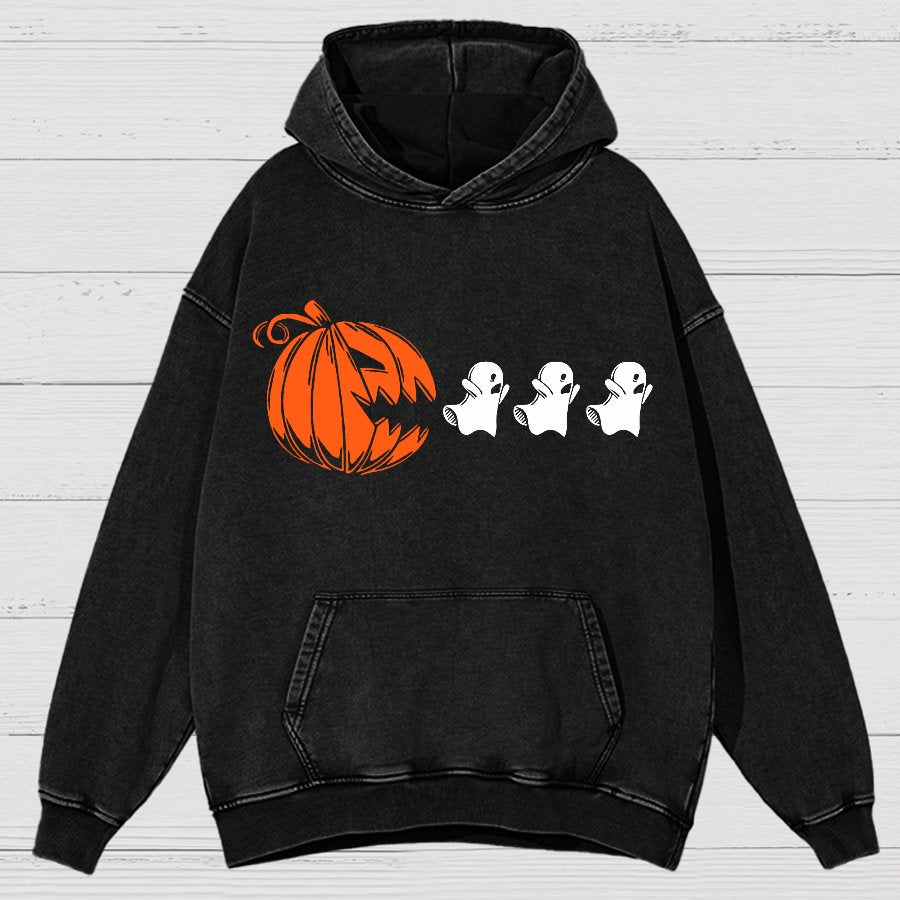 Funny Halloween Ghost Vintage Distressed Hoodie