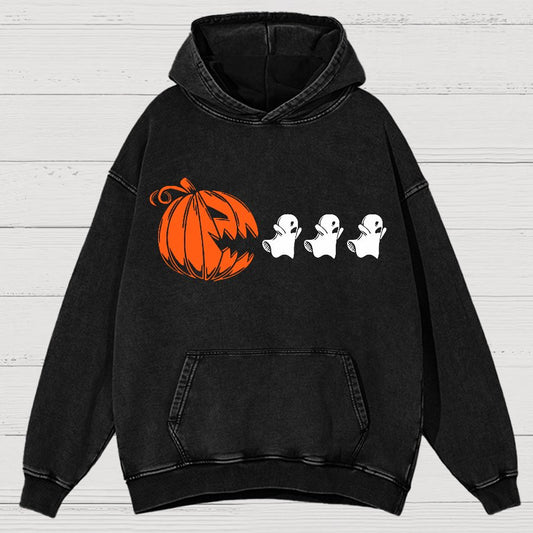 Funny Halloween Ghost Vintage Distressed Hoodie