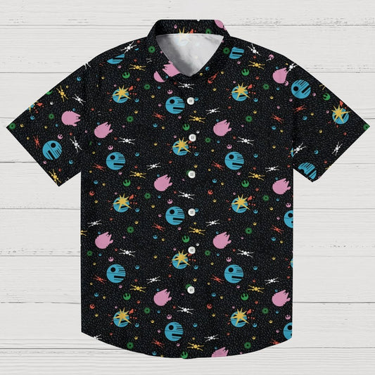A Starry Galaxy Outer Space Geek Hawaiian Shirt