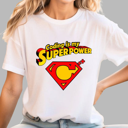 Coding Is My Superpower Geek T-Shirt