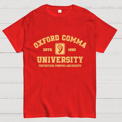 Oxford Comma University Unisex Geek T-Shirt