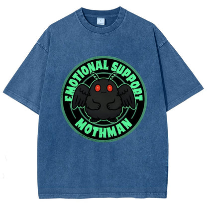 Emotional Support Mothman Vintage Distressed T-shirt