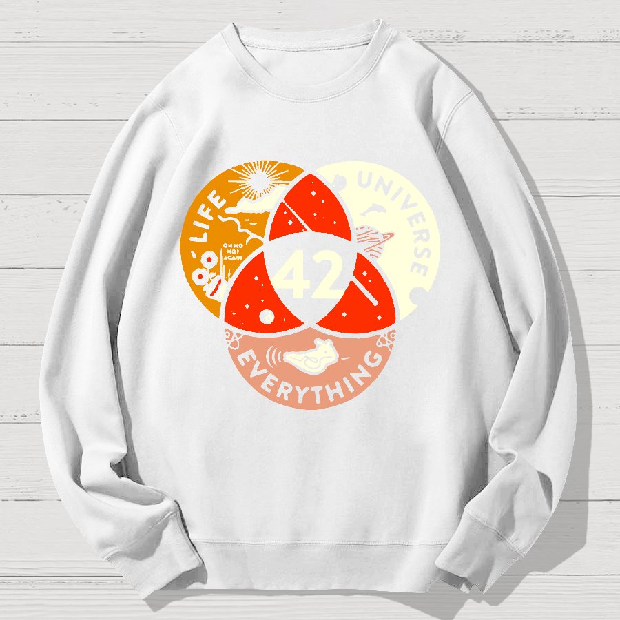 42 The Answer To Life The Universe And Everything Geek Cotton Sweatshirt