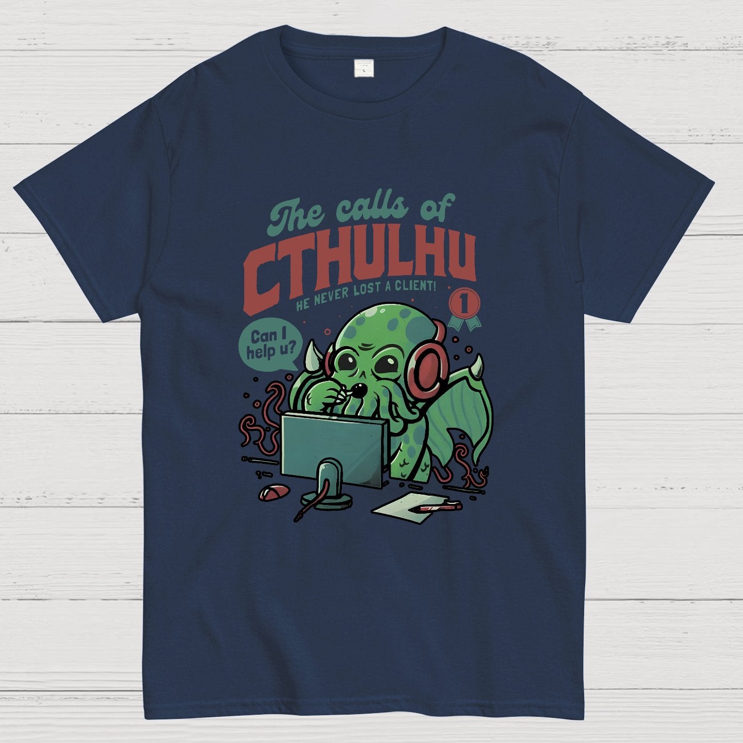 Cthulhu Customer Service Geek T-Shirt