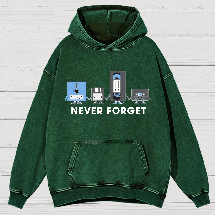 Never Forget Vintage Distressed Hoodie