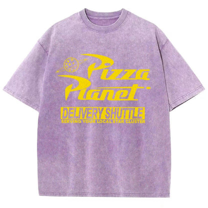 Cosmic Pizza Delivery Vintage Distressed T-shirt