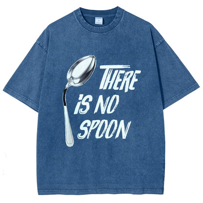 There is no spoon Vintage Distressed T-shirt