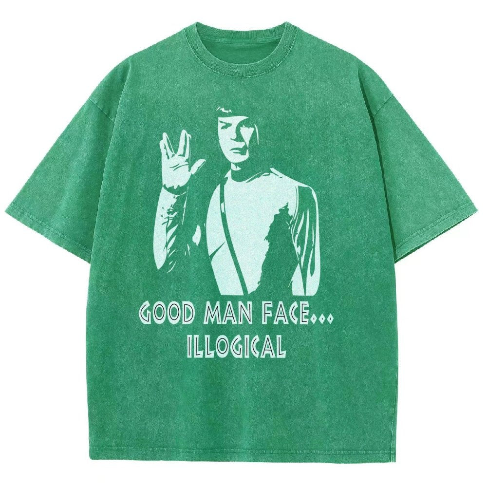 Good man face... illogicalVintage Distressed T-shirt