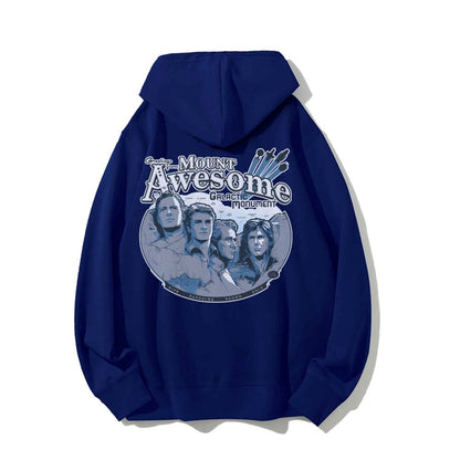 Mt. Awesome Printed Back Unisex Cotton Hoodie