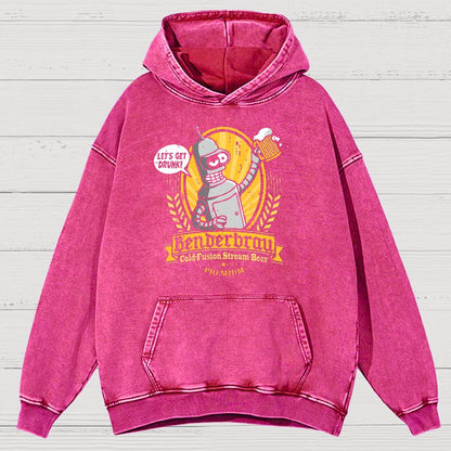 Beer Festival, Let Us Get Our Machines Drunk Vintage Distressed Hoodie