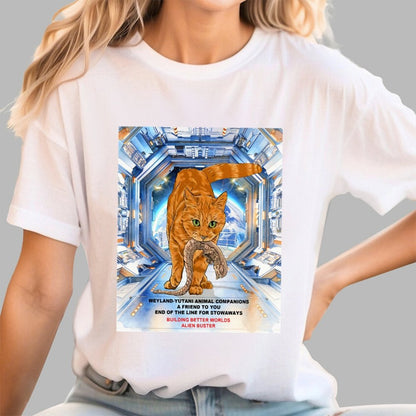 Mystery Creature Buster - Ginger Cat Building Better Worlds Geek T-Shirt