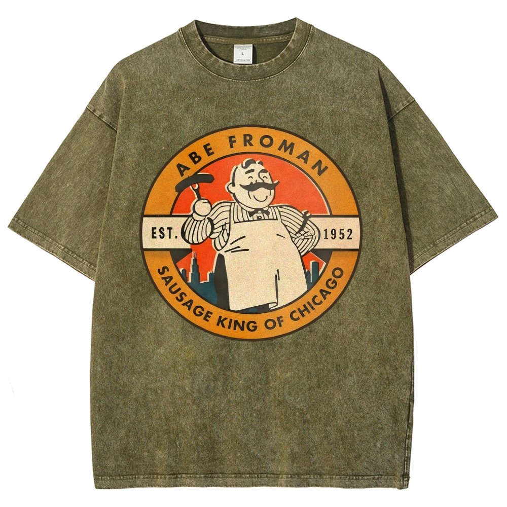 Al Froman - The Sausage Pro of Chicago-1952 Vintage Distressed T-shirt