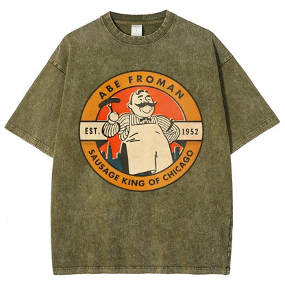 Al Froman - The Sausage Pro of Chicago-1952 Vintage Distressed T-shirt