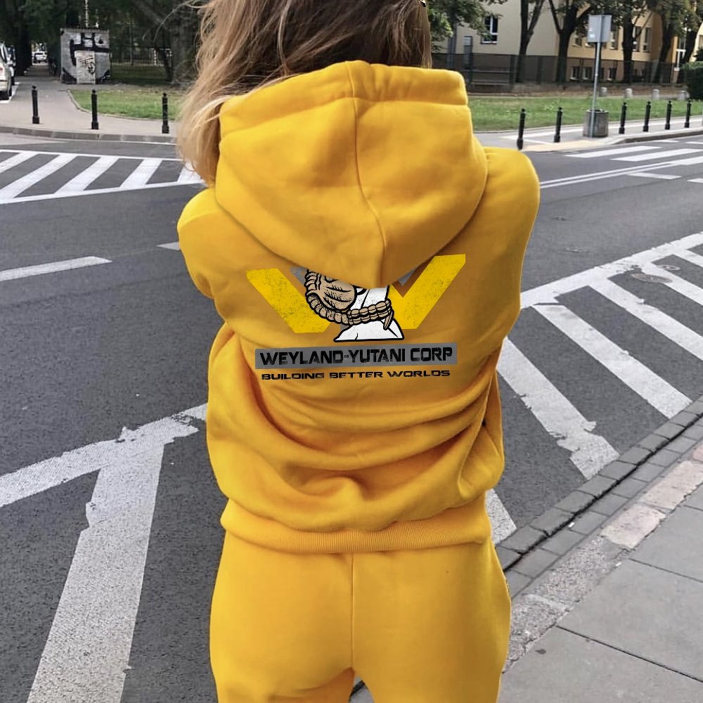 Mysterious Creatures Building Better Worlds Printed Back Unisex Cotton Hoodie